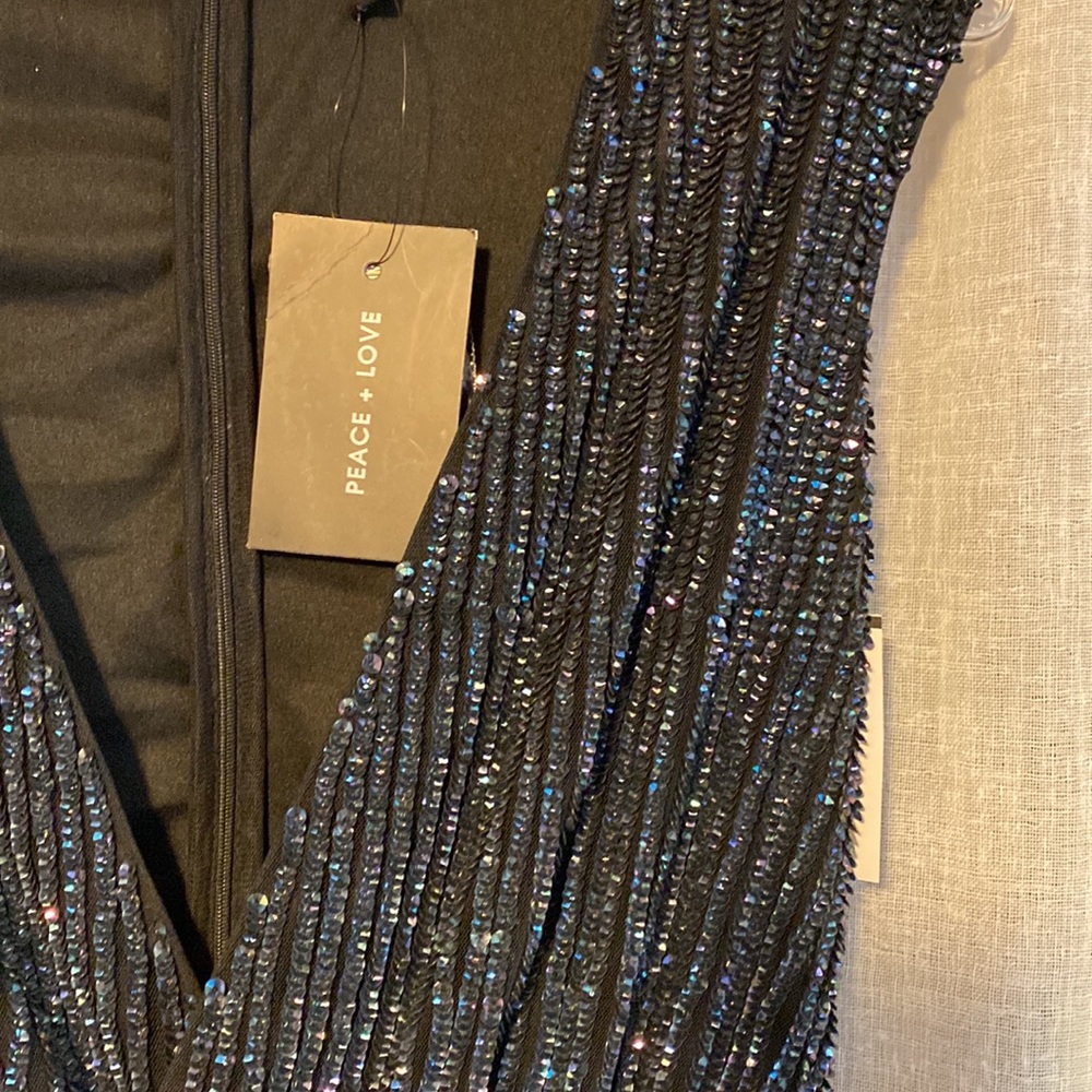 PEACE & LOVE Drape Wrap Mini Dress SZ8